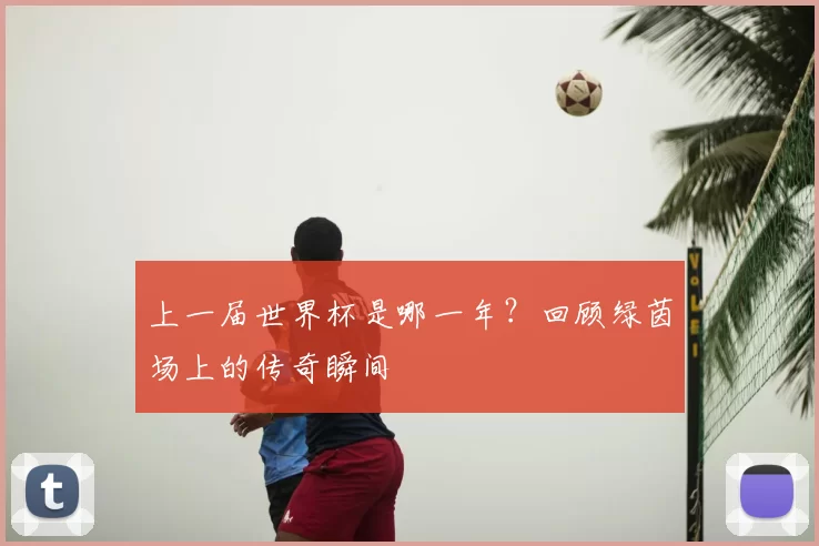 上一届世界杯是哪一年？回顾绿茵场上的传奇瞬间